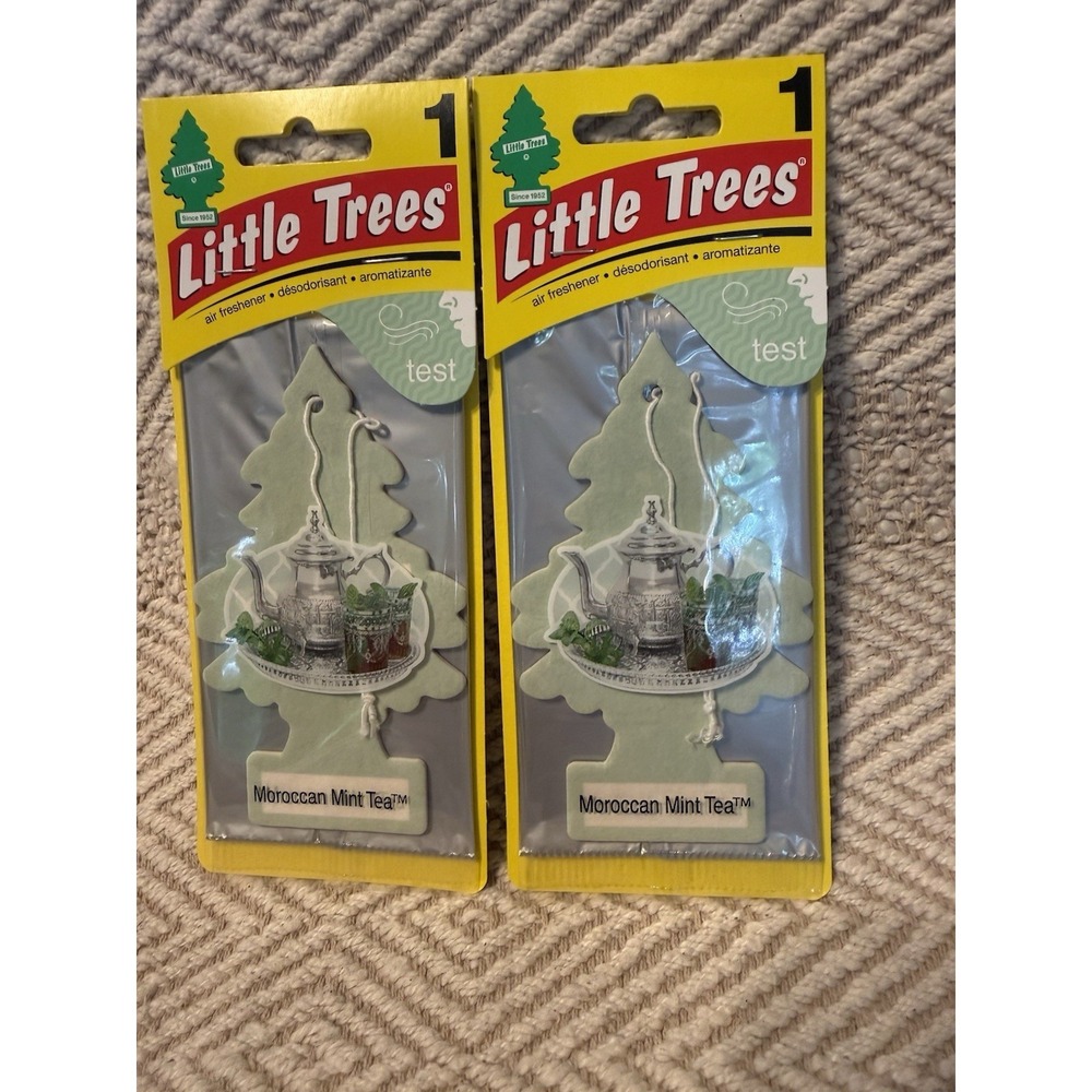 (2)- 1 PACK NEW Moroccan Mint Tea Little Tree Air Fresheners